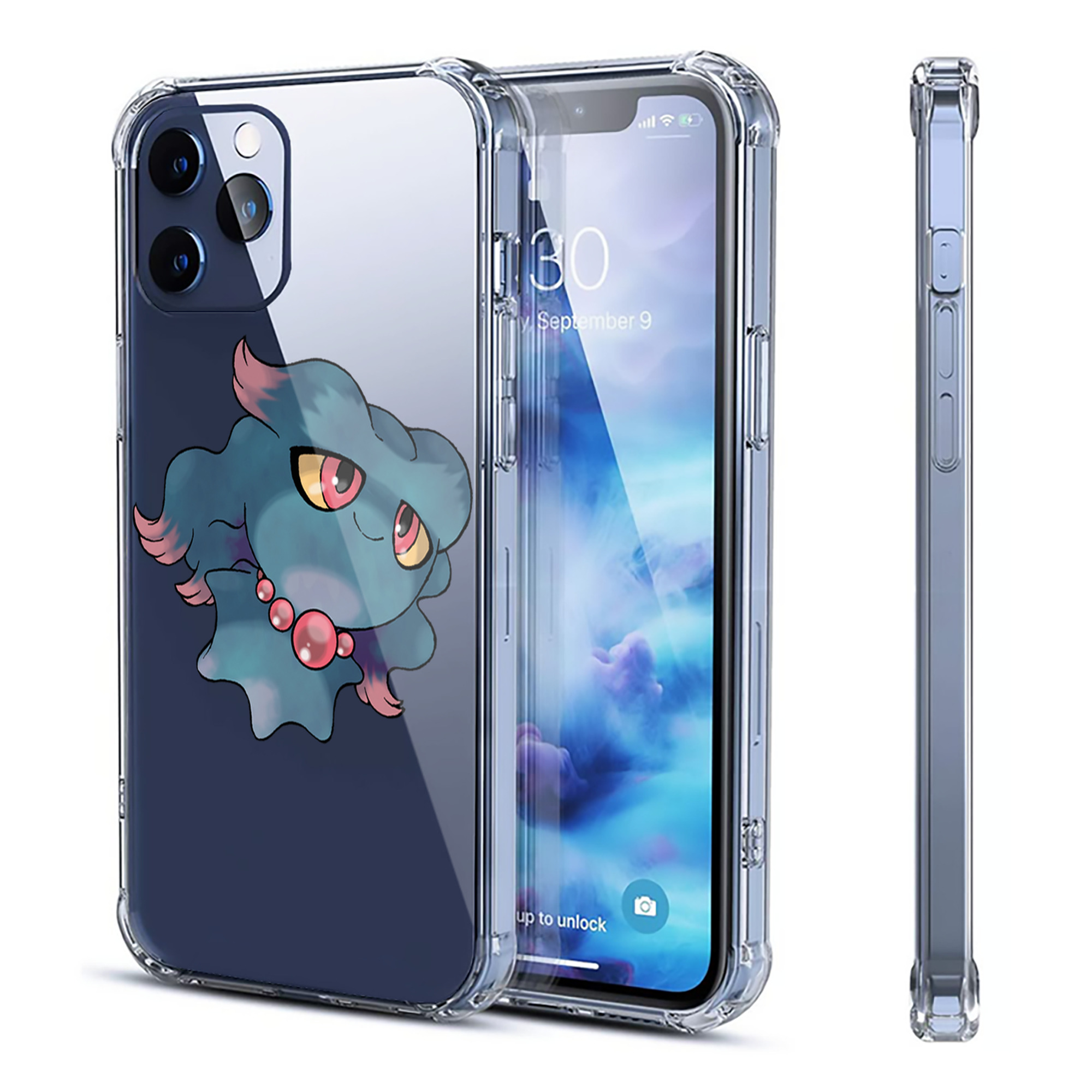 （画像用） ポケットモンスター Pokémon 【iPhone 12シリーズ対応】透明スマホケース（クリアソフトケース）